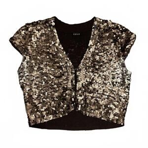 Vintage Sequin Gold Top